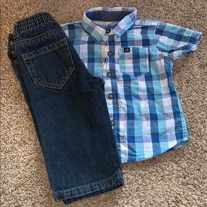 Calvin Klein Baby Button Up And Jeans